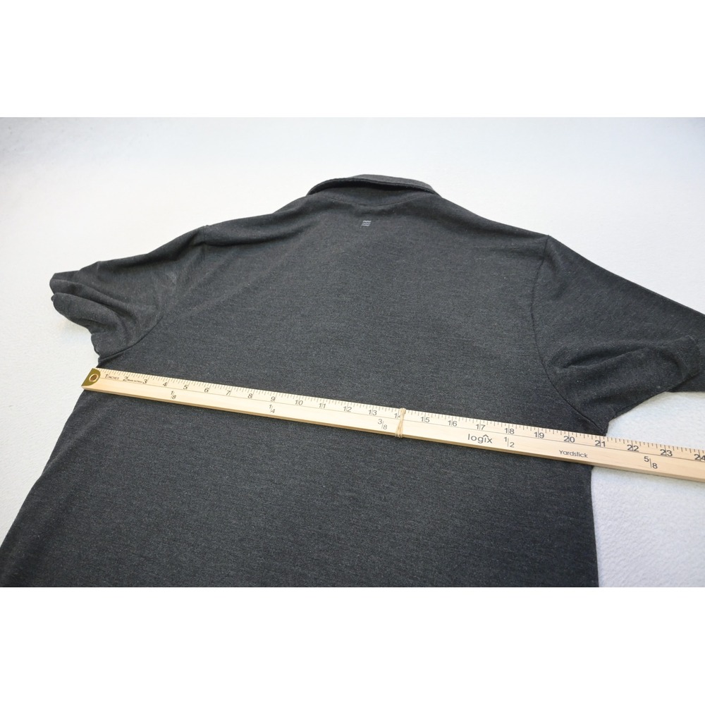 Free Fly Polo Shirt Mens Size Medium Charcoal Grey Bamboo Blend Stretch EUC - Picture 9 of 10